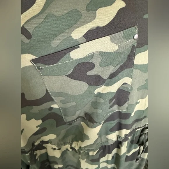 NWT Torrid Camouflage Green Zip Front Shirt Dress - Torrid Size 3 (22-24, 3X) - Picture 4 of 16